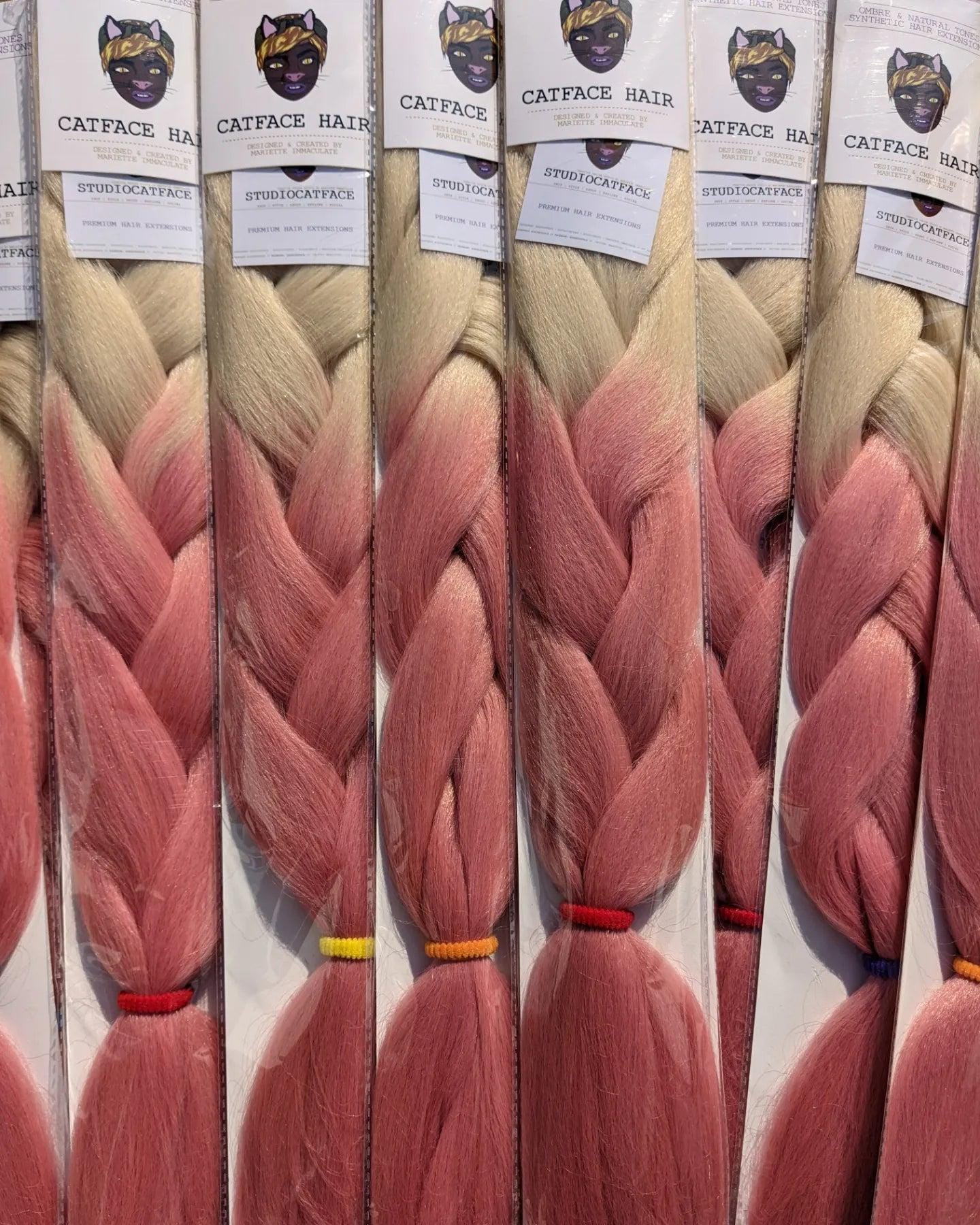 Catface Haar Coral Blonde Ombre Jumbo Flechthaar von Etsy - ShopCatface