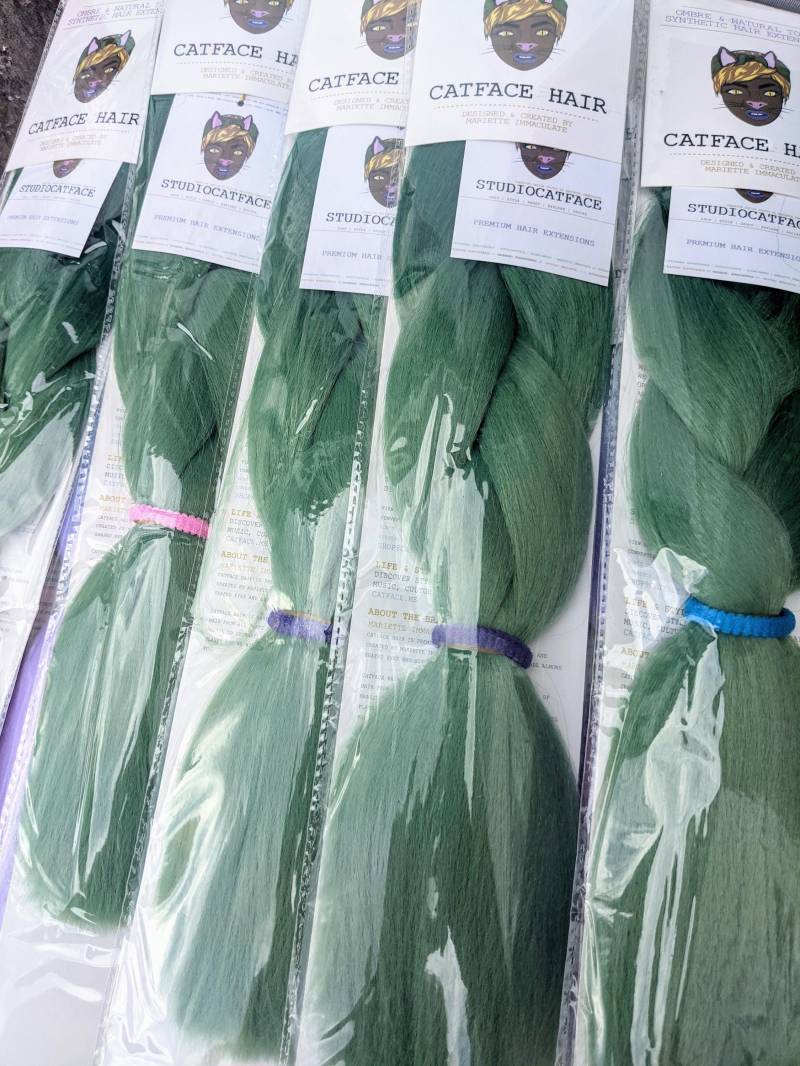 Catface Haar Grün Candy Ombre Flechthaar - 16 Zoll von Etsy - ShopCatface