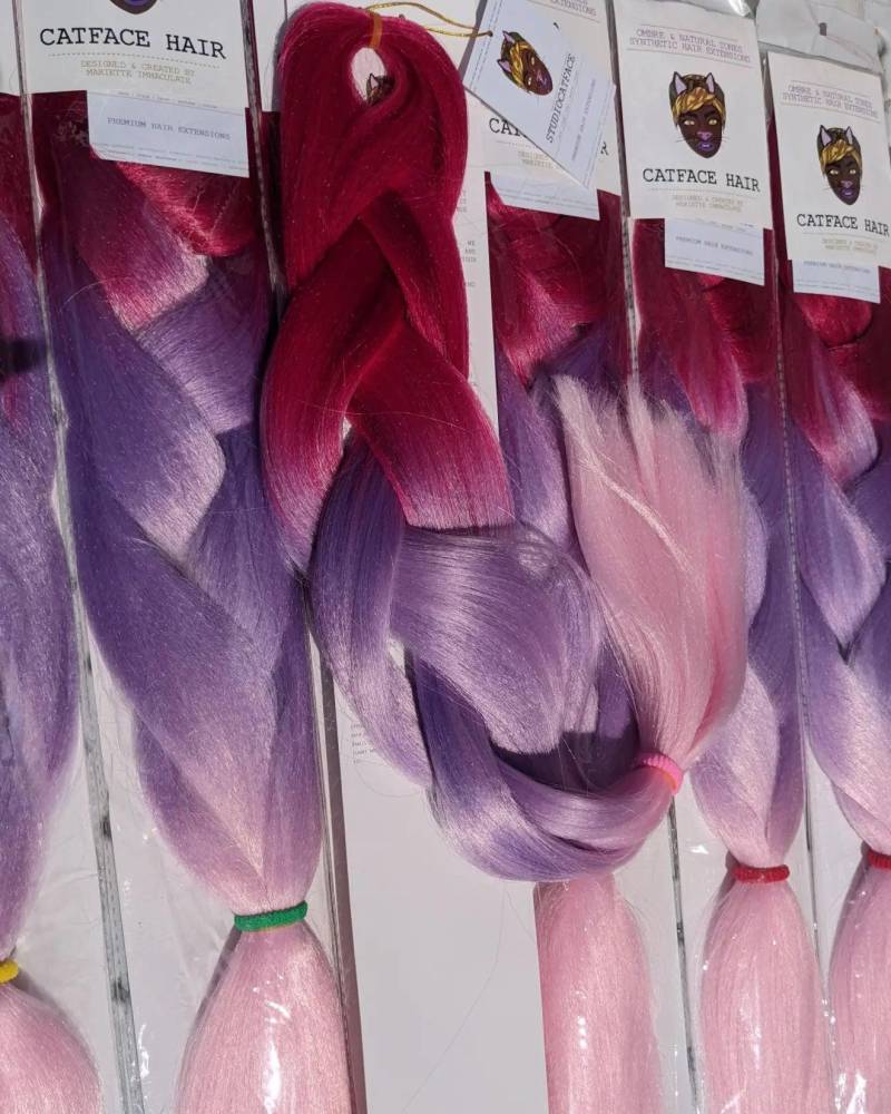 Catface Haar Pink Melody Ombre Flechthaar - 24 Zoll von Etsy - ShopCatface