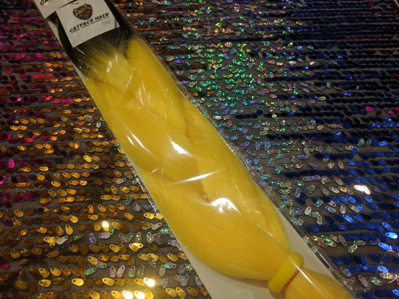 Catface Haar Schwarz Banana Gelb Ombre Jumbo Flechthaar Catface Haar Schwarz Banana Gelb Ombre Jumbo Flechthaar von Etsy - ShopCatface