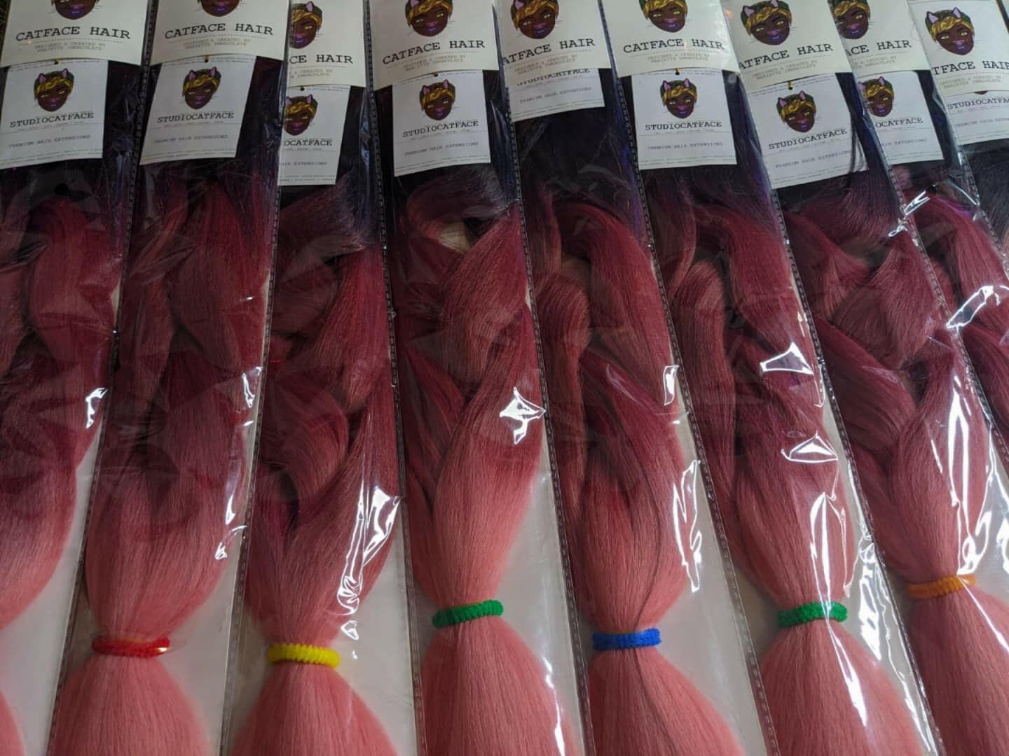 Catface Haar Schwarzes Meer Pinks Ombre Jumbo Flechthaar von Etsy - ShopCatface