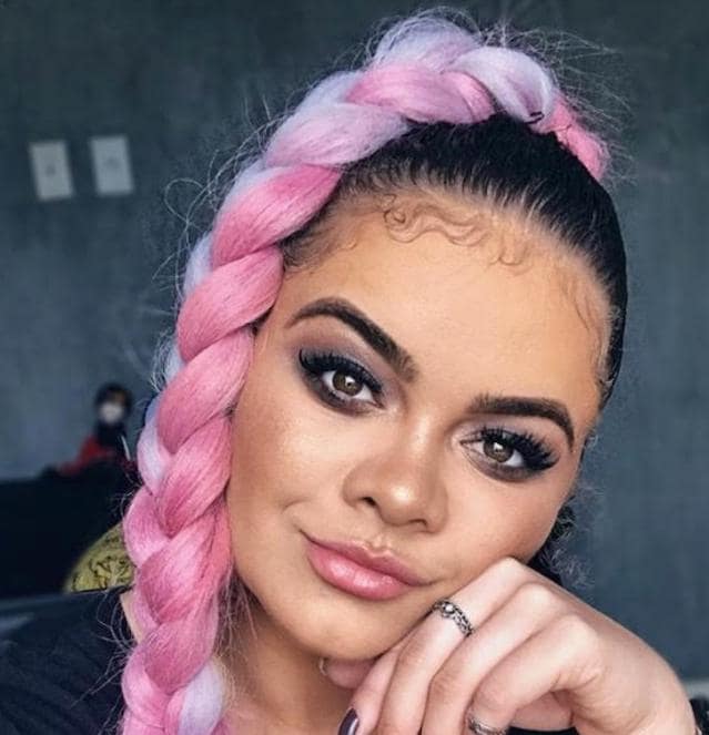 Catface Haar Silver Rosa Ombre Jumbo Flechthaar von Etsy - ShopCatface