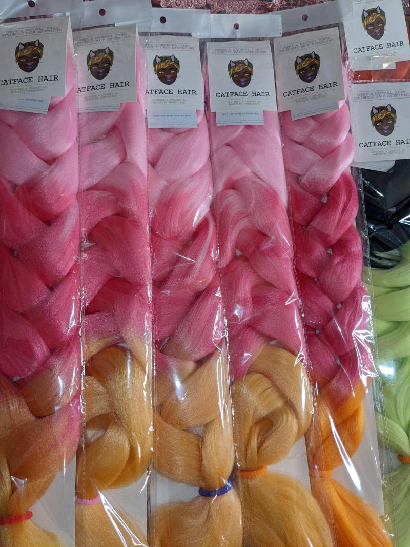 Catface Haarrose Rosa Candy Ombre 30 Zoll Jumbo Braiding Haar von Etsy - ShopCatface
