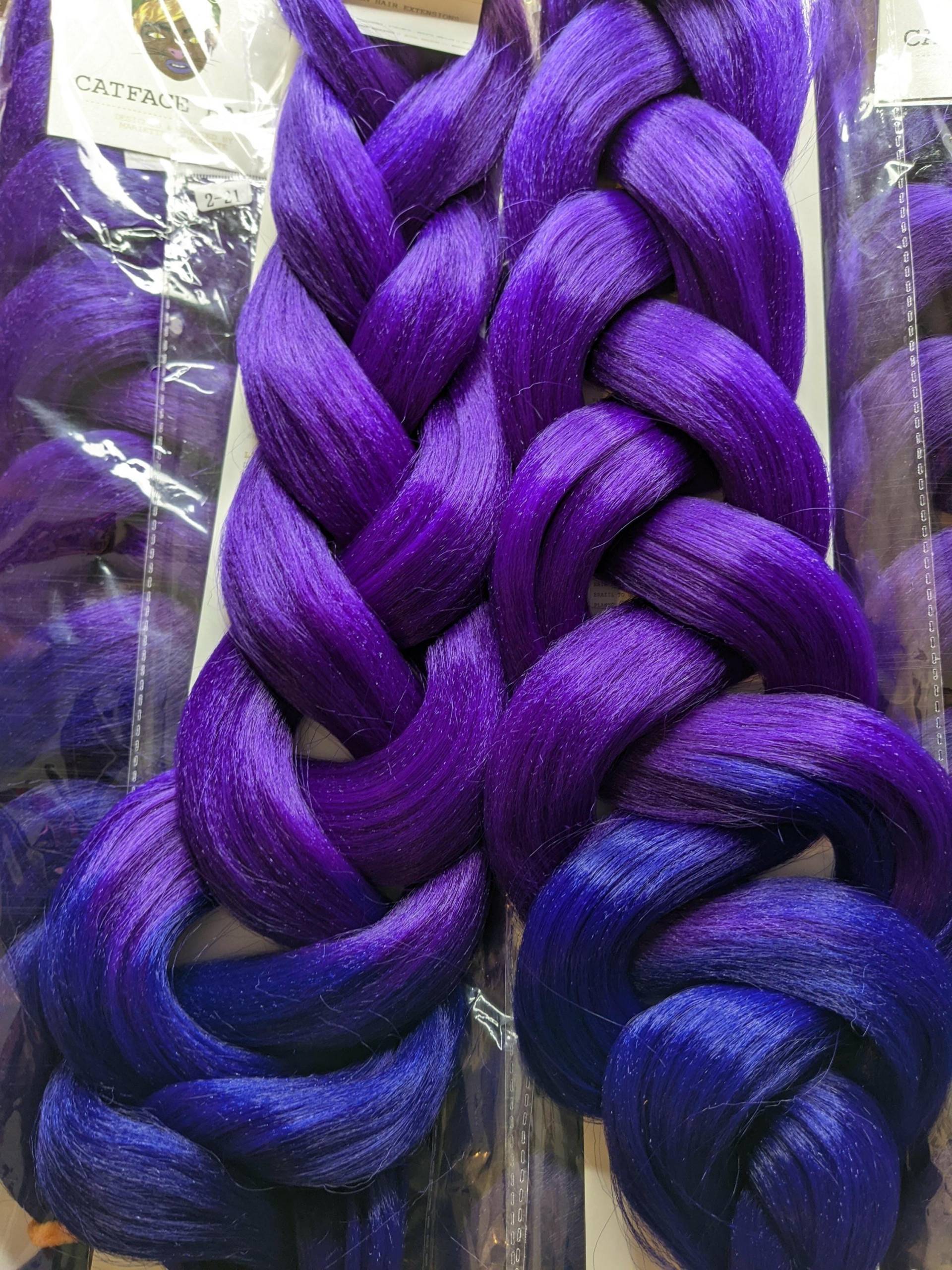 Catface Midnight Purple Und Tiefstes Blau - Zwei Ombre 30+ Zoll Jumbo Flechthaar Catface Midnight Purple Und Tiefstes Blau - Zwei Ombre 30+ Zoll Jumbo Flechthaar von Etsy - ShopCatface