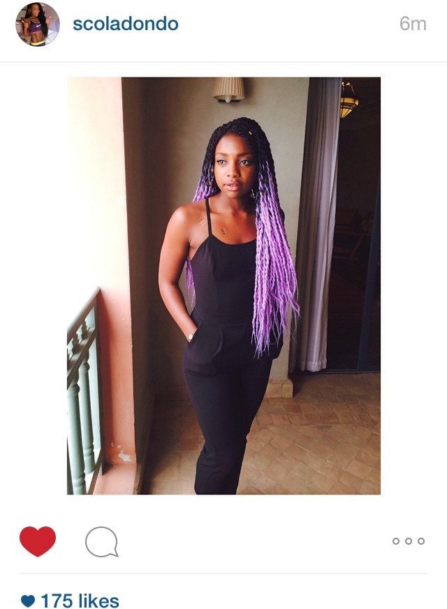 Catface Schwarz Lila Ombre Jumbo Flecht Haar Haar Extensions Häkeln Zöpfe Ropetwists Boxbraids von Etsy - ShopCatface