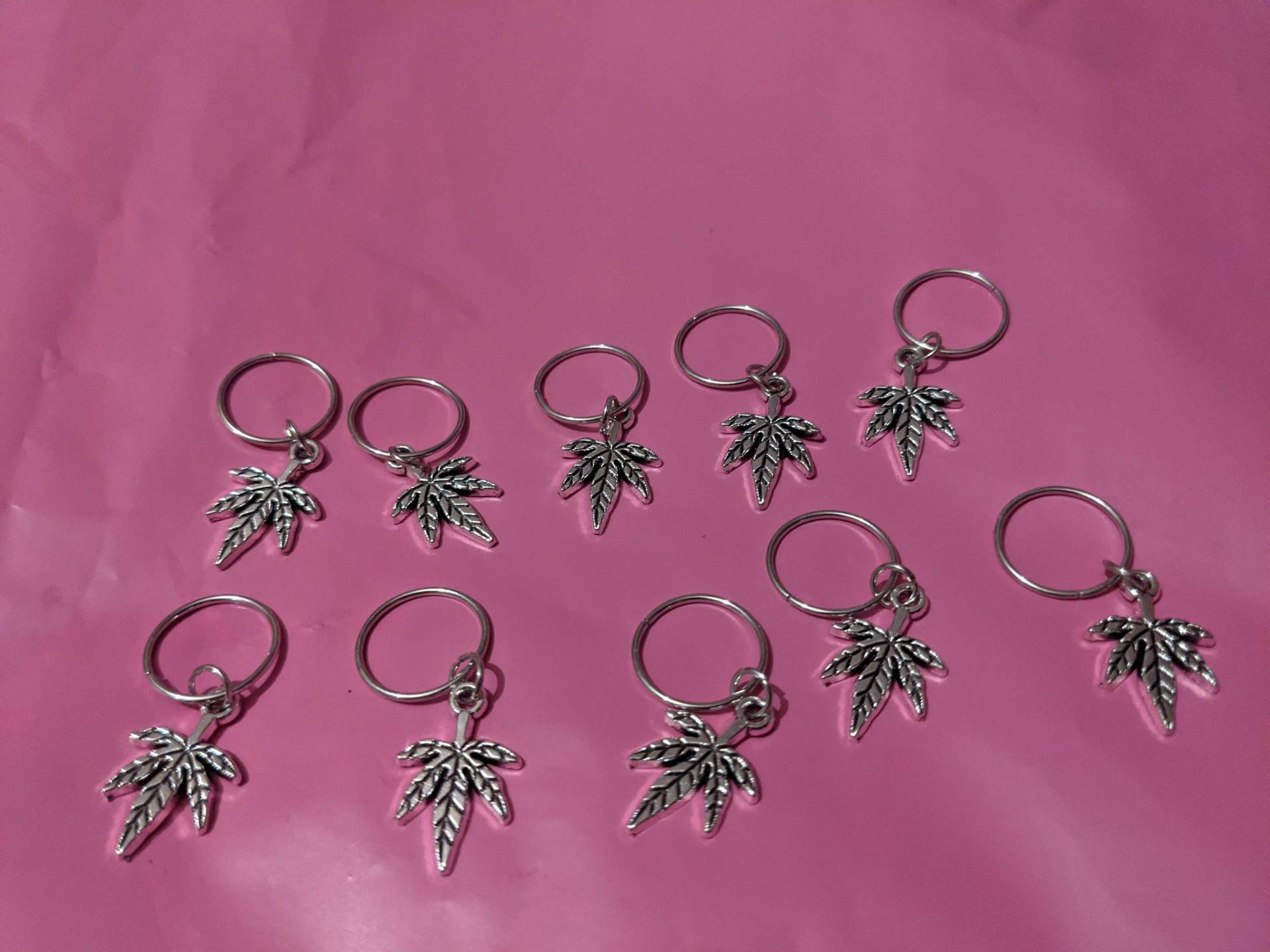 Catface Silber Hi-Life Blatt Haar Charms Dread Loc Perlen von Etsy - ShopCatface