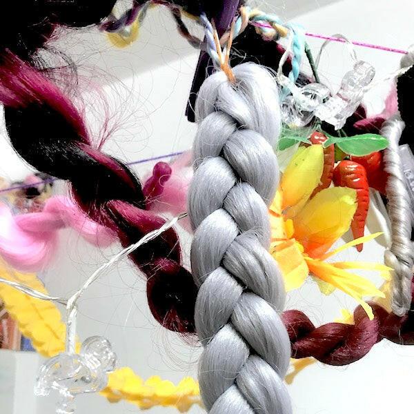 Catface Silbergrau Flechthaar - Einfarbig Catface Silbergrau Flechthaar - Einfarbig von Etsy - ShopCatface