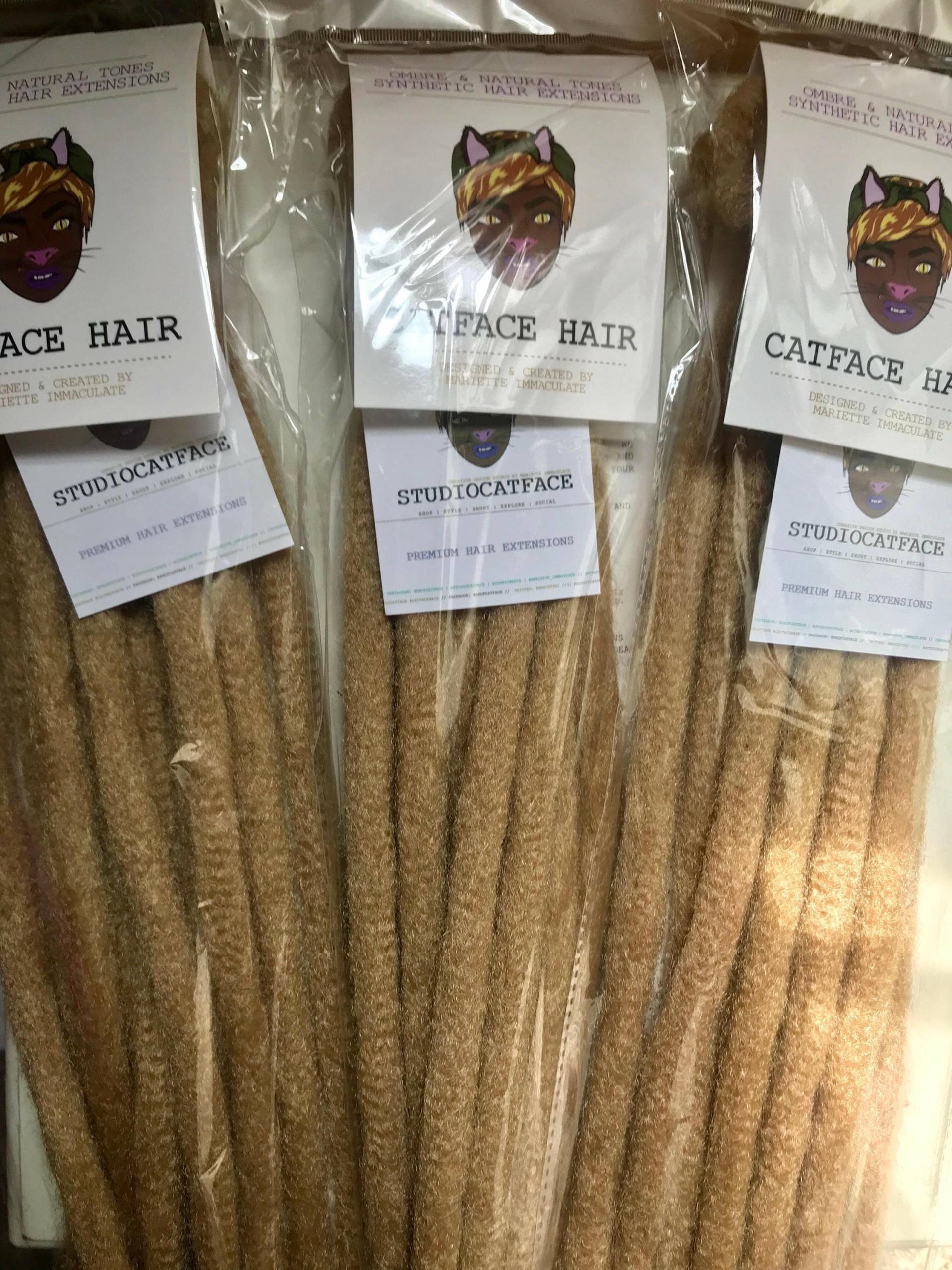 Karamell-Blond Große Rough Faux Loks Häkeln Zöpfe 24 Zoll Catface Haar von Etsy - ShopCatface