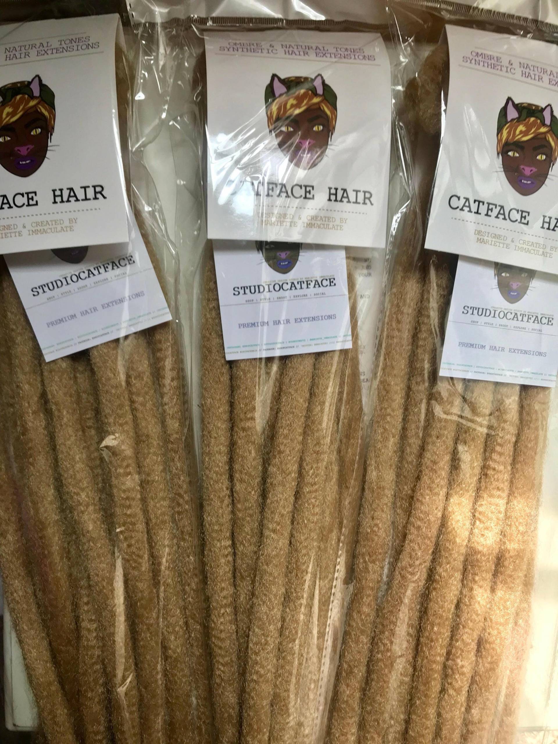 Karamell-Blond Große Rough Faux Loks Häkeln Zöpfe 24 Zoll Catface Haar von Etsy - ShopCatface