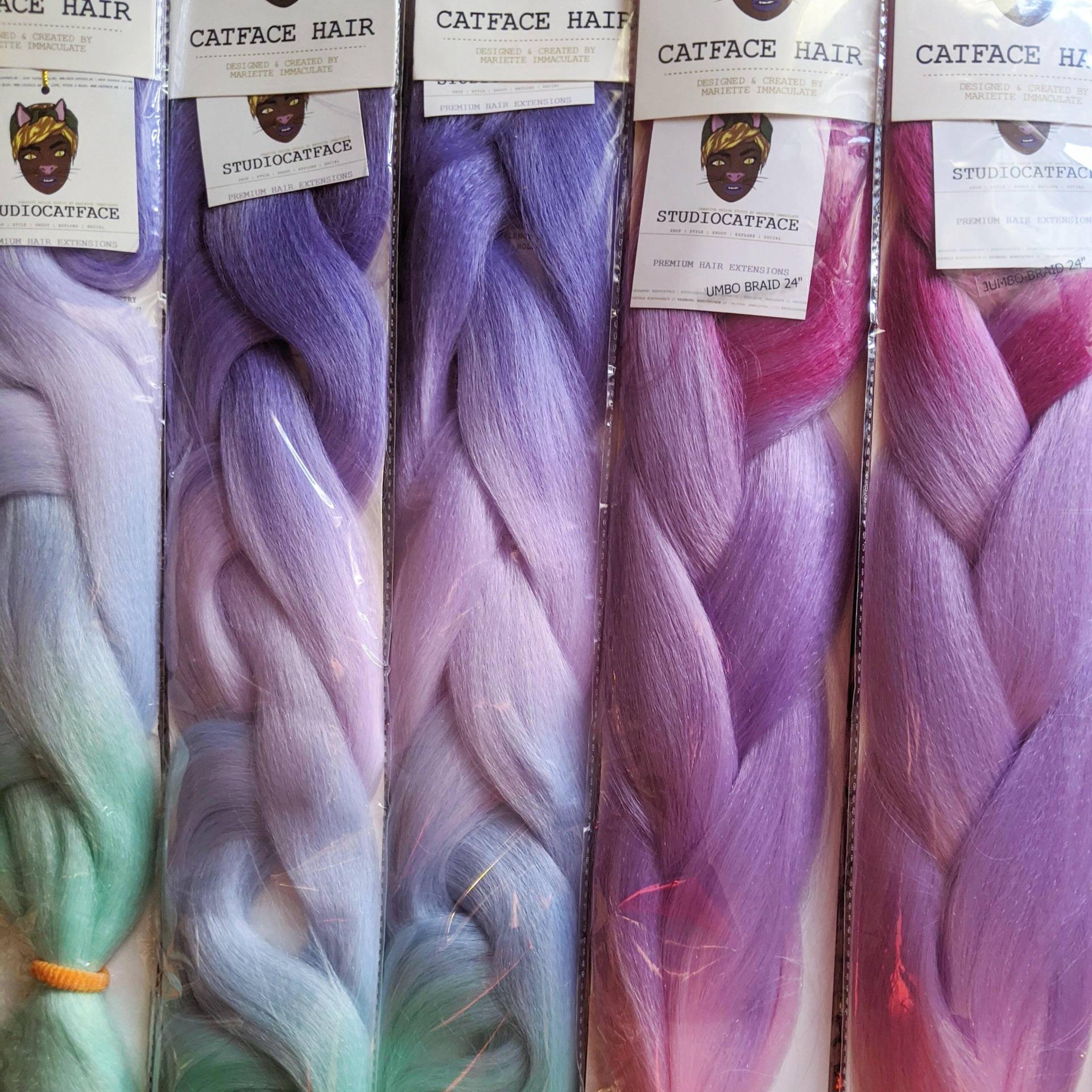 Midnight Purple Crush Vier Ton Ombre - 30 Zoll Catface Flechthaar Nach Maß von Etsy - ShopCatface