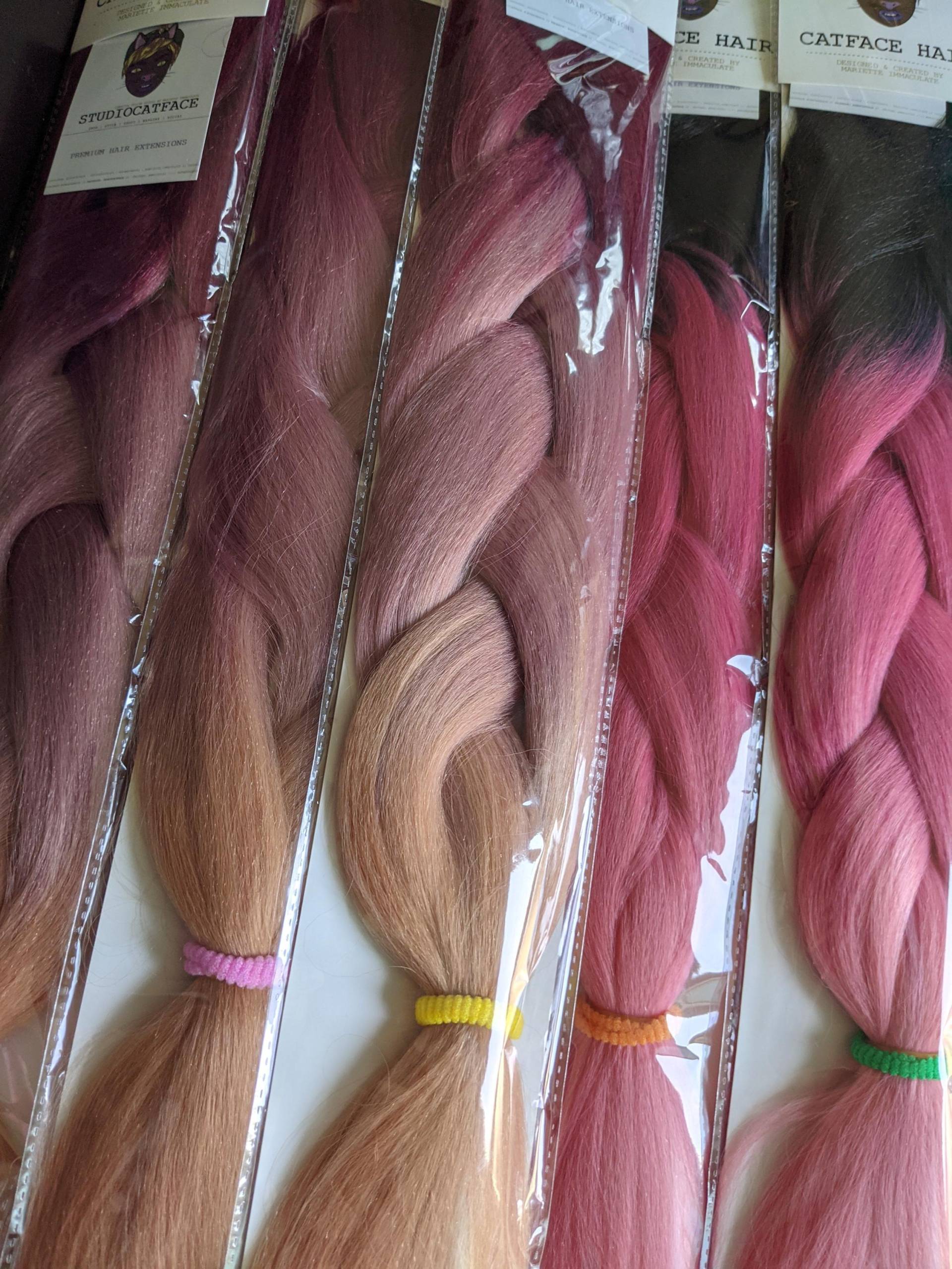 Mulberry & Rose Dreifarbiges Ombre-Flechthaar - 24 Zoll von Etsy - ShopCatface