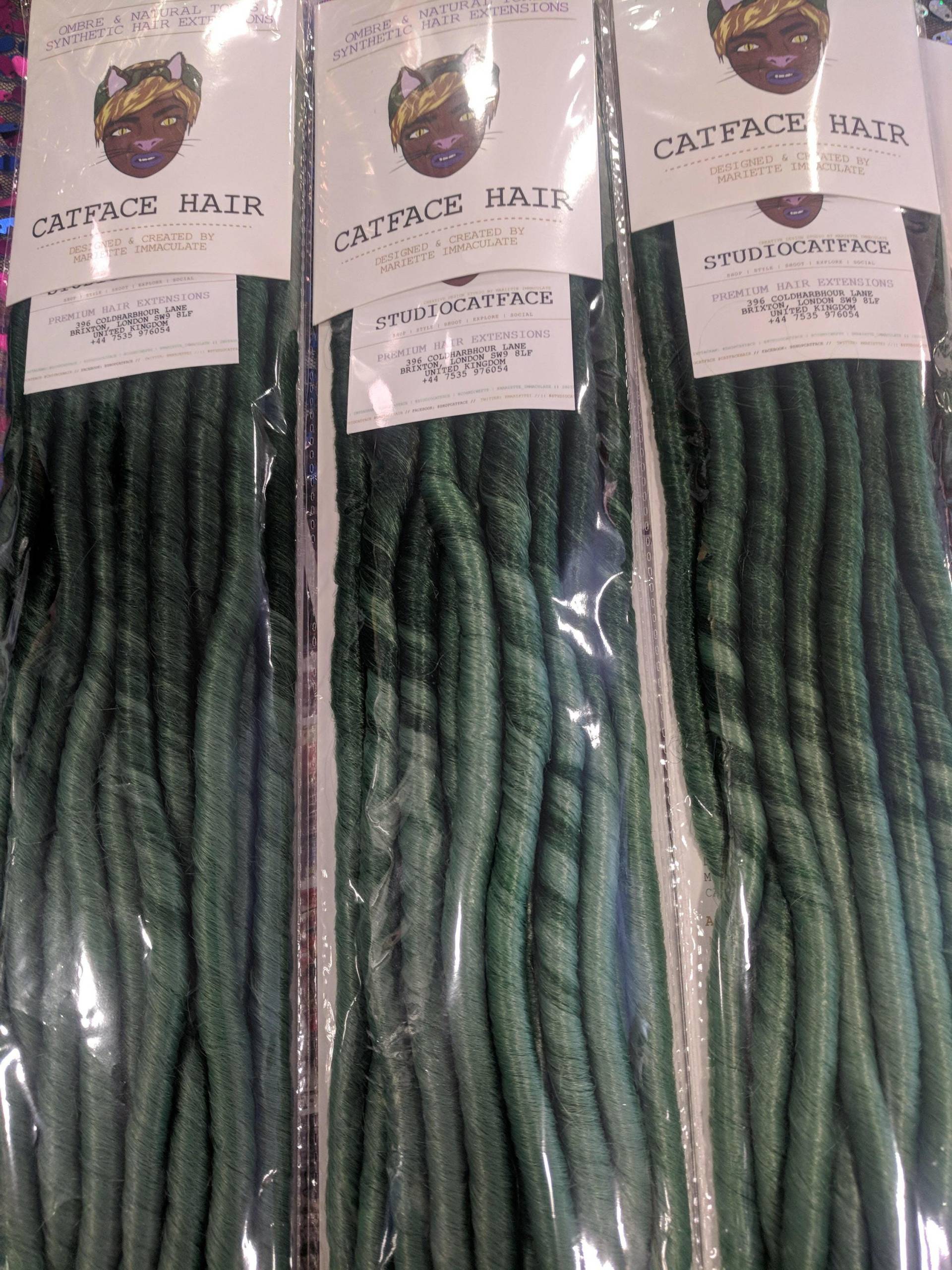 Ocean Green Ombre Faux Locs | Gehäkelte Zöpfe, Boho Locs Catface Haar von Etsy - ShopCatface