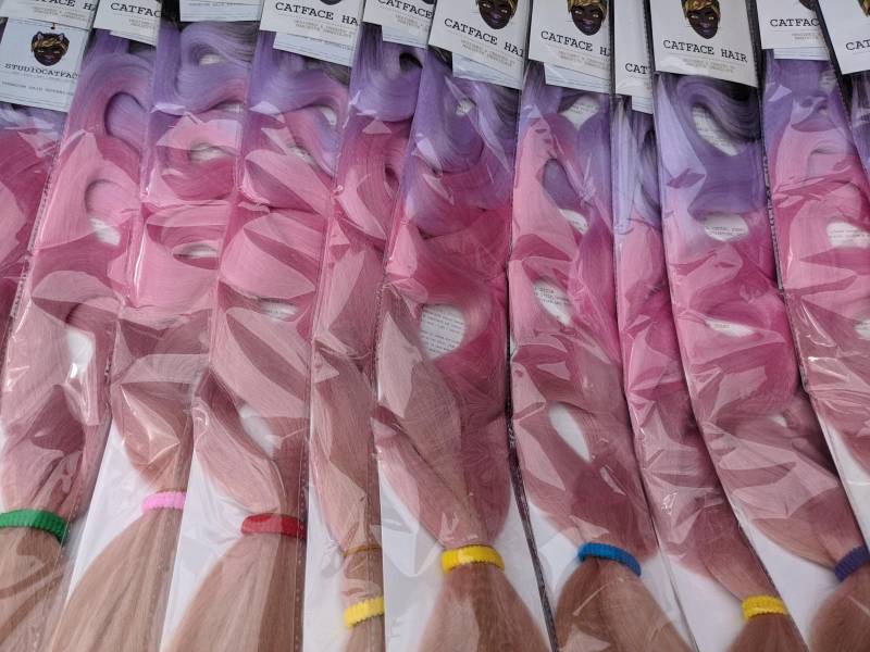 Pink Crush Ombre - 30 Inches Jumbo Braiding Catface Haar von Etsy - ShopCatface