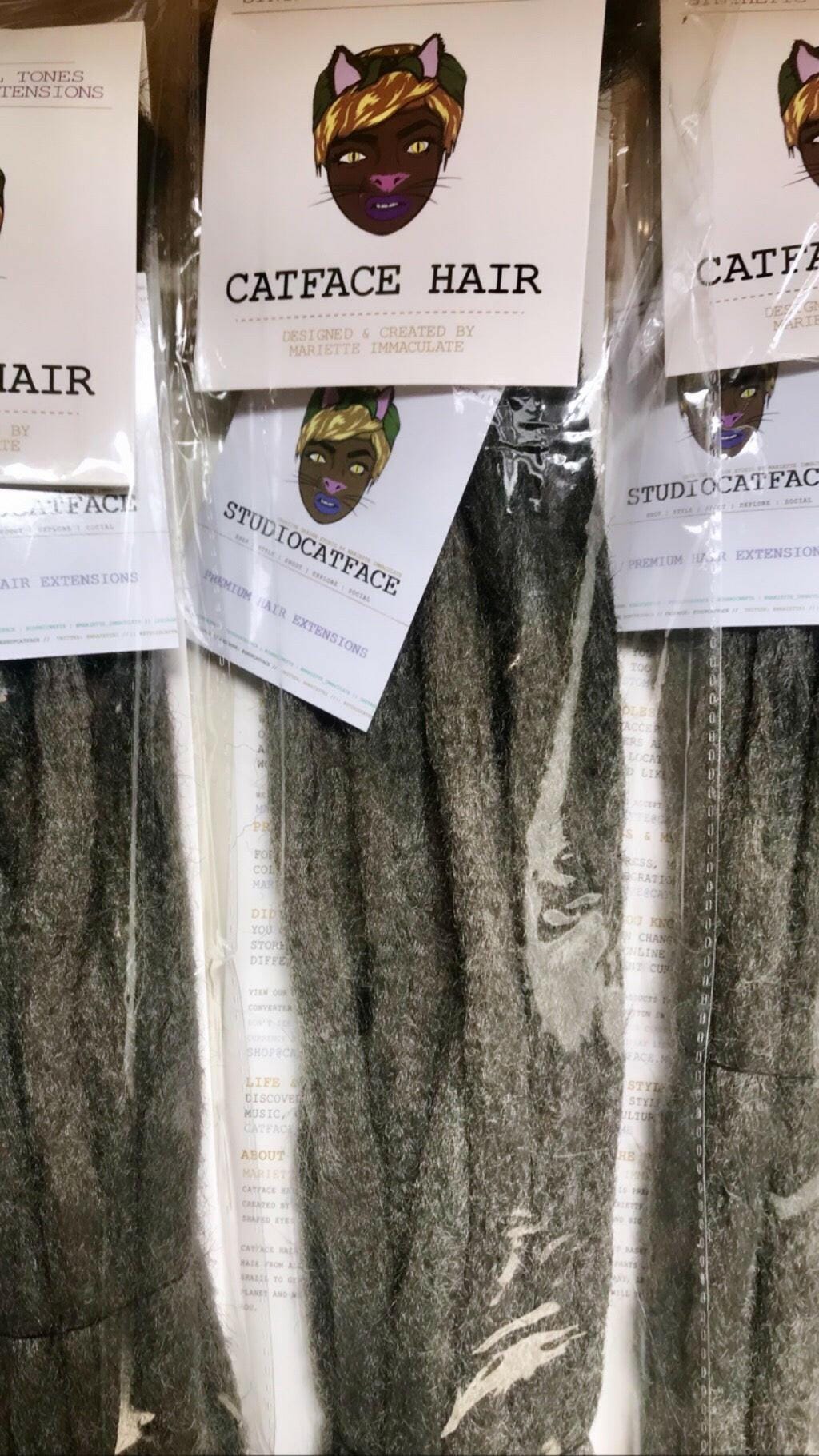 Schwarz Dunkelgrau Ombre Große Raue Faux Dread Locks Crochet Braids 24 Zoll Catface Haar Schwarz Dunkelgrau Ombre Große Raue Faux Dread Locks Crochet Braids 24 Zoll Catface Haar von Etsy - ShopCatface