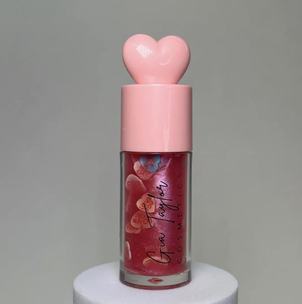 Pink Cherry Valentines Gloss | Rosa Lipgloss Veganer Lipgloss, Nicht Klebrig, Feuchtigkeitsspendend Valentinstag von Etsy - ShopGiaTaylor
