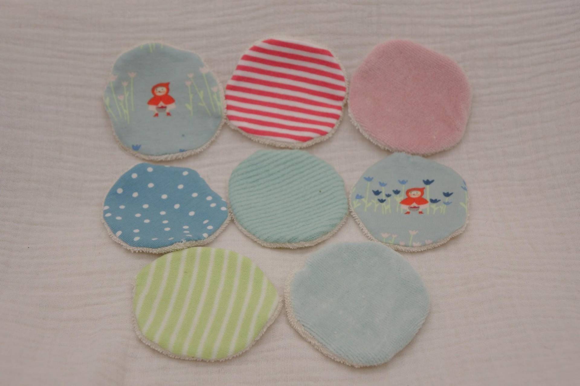 8 Bunte, Nachhaltige Abschminkpads Aus Bio Frottee, Jersey Und Nicki, Wiederverwendbar, Waschbar Bis 60 Grad, Zero Waste, Langlebig von Etsy - ShopHerzallerliebst