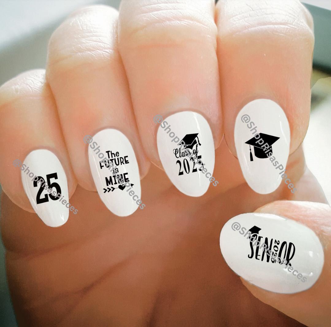 Abschluss Nagel Abziehbilder Klasse Von 2025 Wassertransfer Nail Art von Etsy - ShopRisasPieces