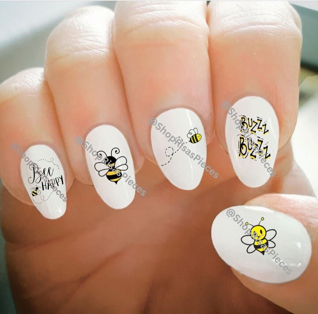 Bumble Bee Nagel Abziehbilder Wassertransfer Nail Art von Etsy - ShopRisasPieces
