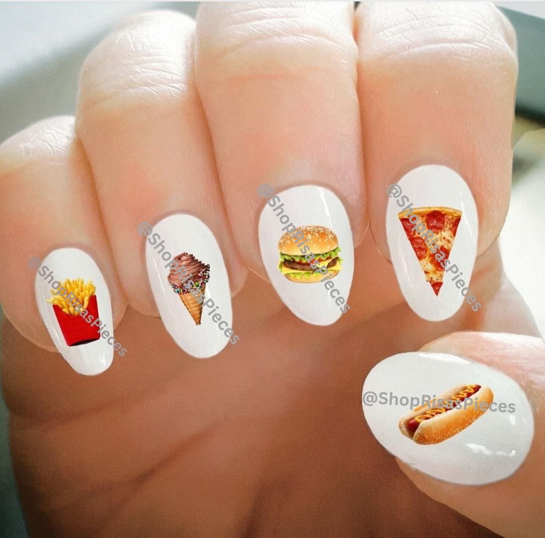 Fast Food Nagel Abziehbilder Wassertransfer Nail Art von Etsy - ShopRisasPieces