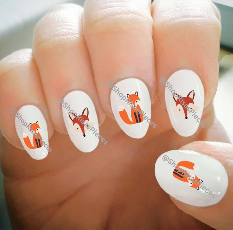 Fuchs Nageltattoos Wassertransfer Nail Art Tattoos von Etsy - ShopRisasPieces
