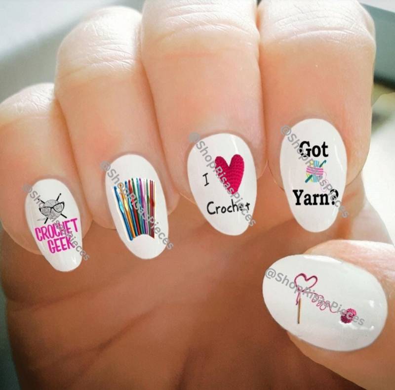 Häkelnägel Abziehbilder Garn & Haken Wassertransfer Nail Art Häkelnägel Abziehbilder Garn & Haken Wassertransfer Nail Art von Etsy - ShopRisasPieces
