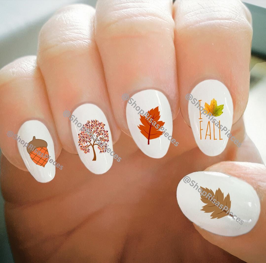I Love Herbst Nagel Aufkleber Wassertransfer Nail Art von Etsy - ShopRisasPieces