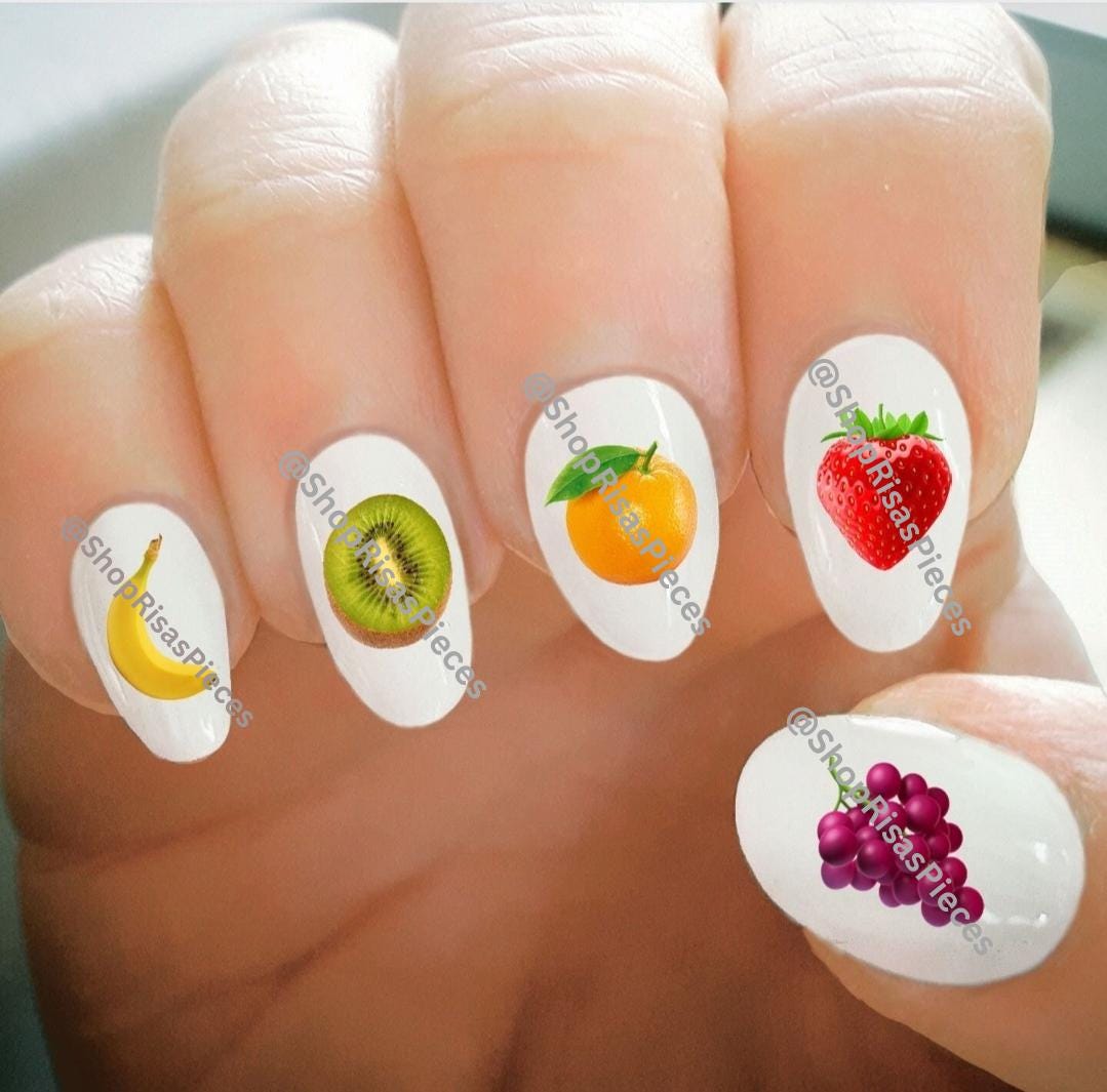 Obst Nagel Abziehbilder Wassertransfer Nail Art von Etsy - ShopRisasPieces