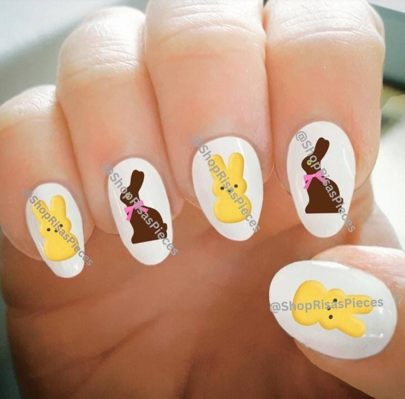 Ostern Nagel Abziehbilder Häschen Wassertransfer Nail Art von Etsy - ShopRisasPieces