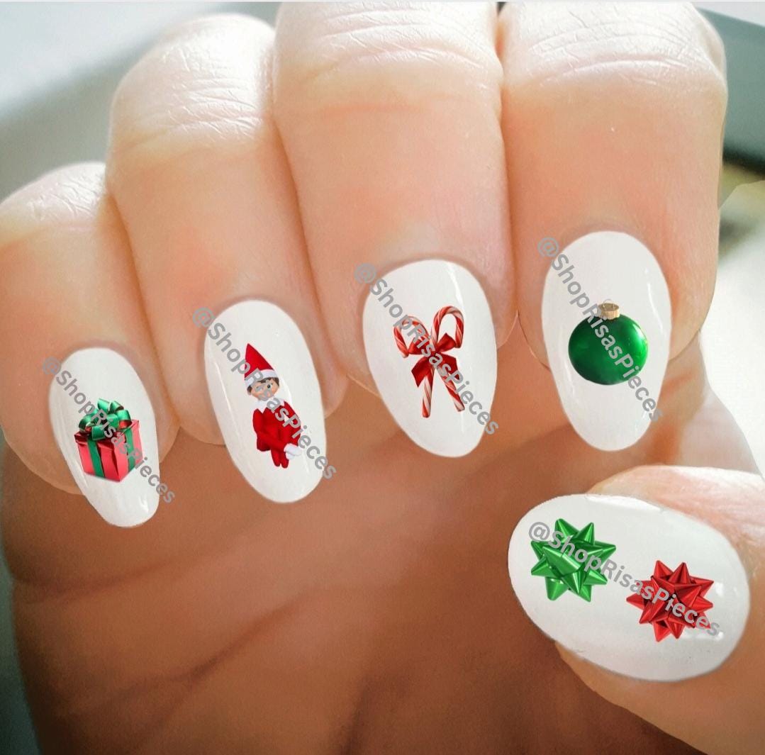 Weihnachtliches Nagel Abziehbild Wassertransfer Nail Art von Etsy - ShopRisasPieces