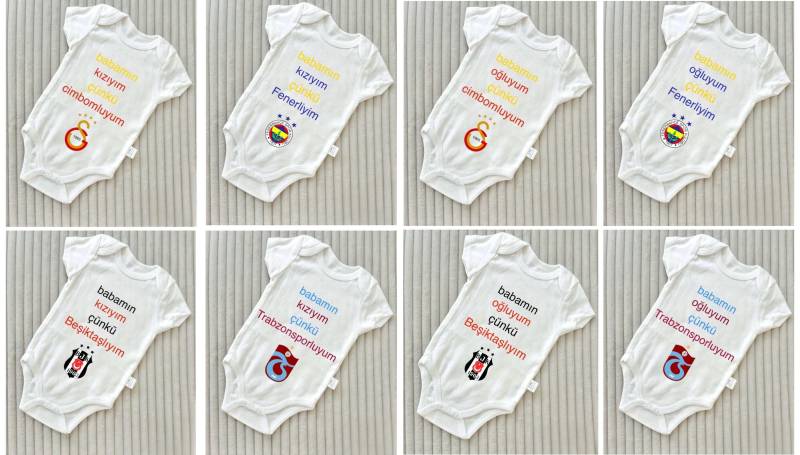 Besiktas, Trabzonspor, Fenerbahce Und Galatasaray Babybody Personalisiert, Babybekleidung Besiktas, Trabzonspor, Fenerbahce Und Galatasaray Babybody Personalisiert, Babybekleidung von Etsy - ShopbyhandmadeShop