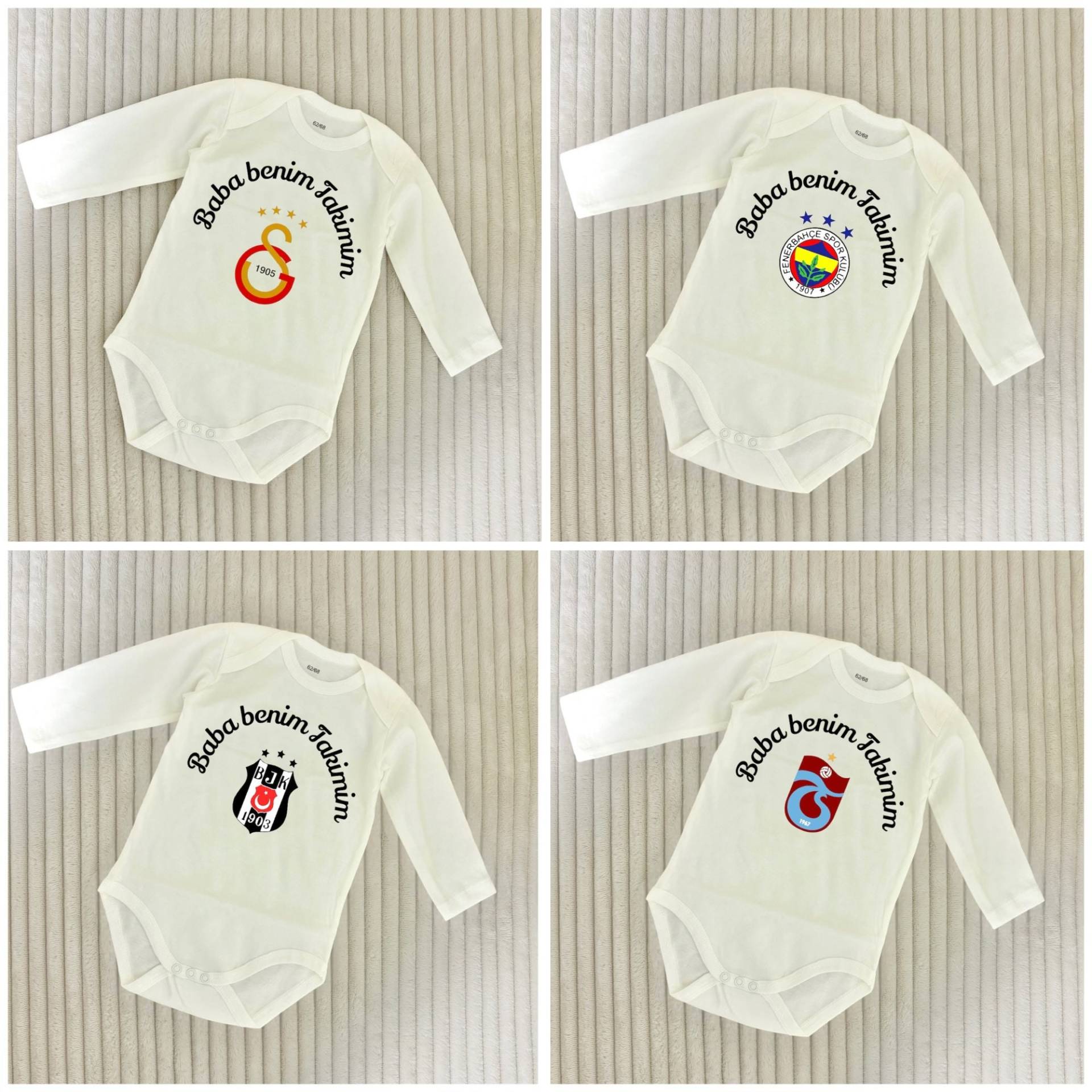 Besiktas, Trabzonspor, Fenerbahce Und Galatasaray Babybody Personalisiert Besiktas, Trabzonspor, Fenerbahce Und Galatasaray Babybody Personalisiert von Etsy - ShopbyhandmadeShop