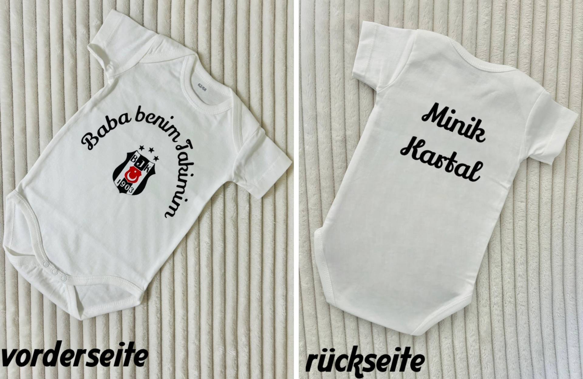 Besiktas Babybody Personalisiert Mit Rückseite von Etsy - ShopbyhandmadeShop
