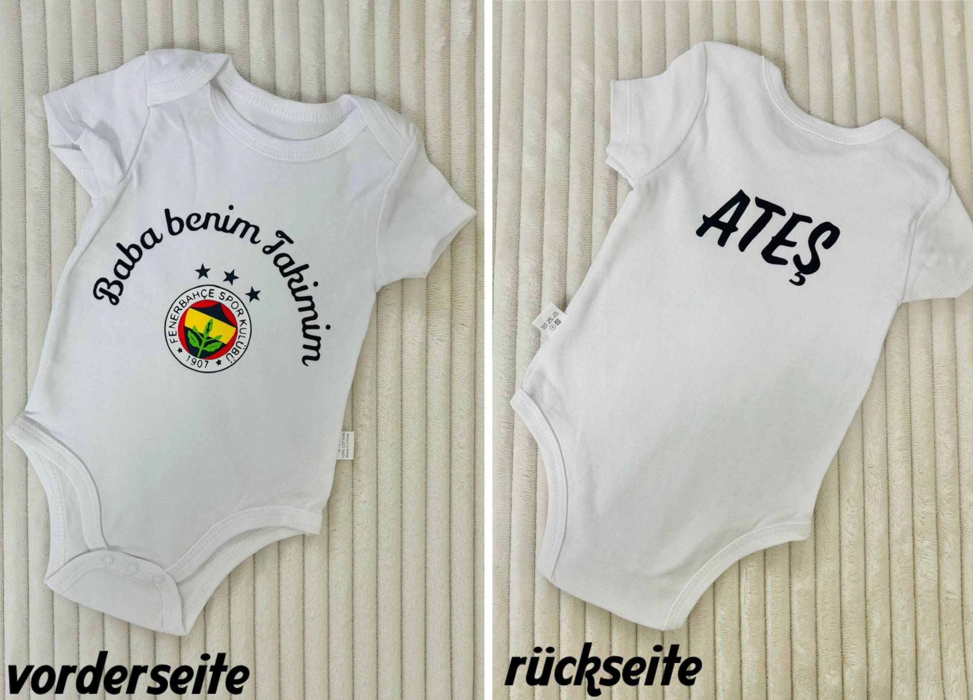 Fenerbahce Babybody Personalisiert Mit Rückseite von Etsy - ShopbyhandmadeShop