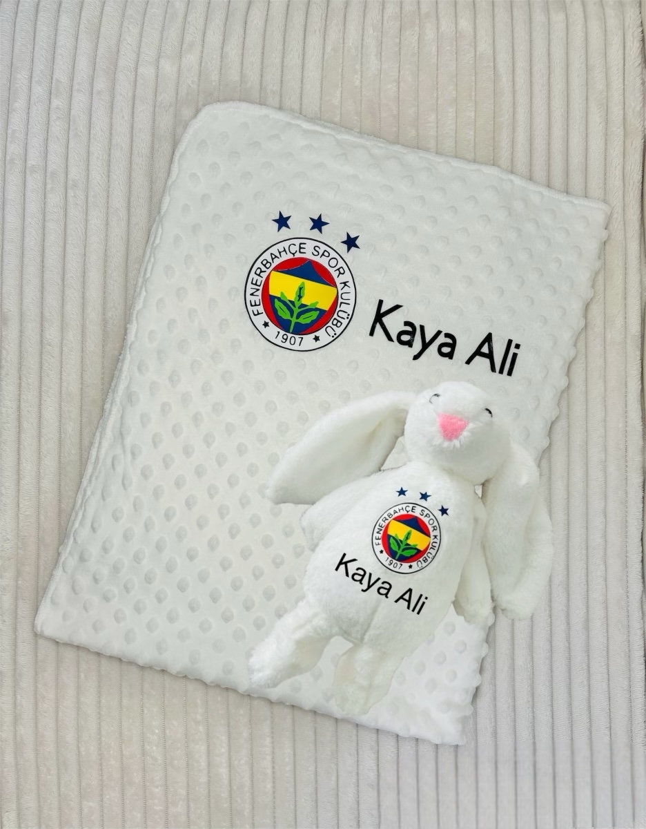 Fenerbahce Babydecke Mit Kuscheltier Hase, Plüschtier Hase Fenerbahce Babydecke Mit Kuscheltier Hase, Plüschtier Hase von Etsy - ShopbyhandmadeShop