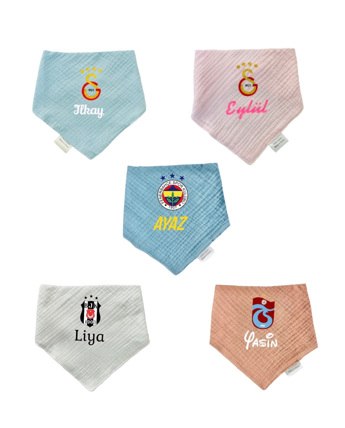 Galatasaray, Fenerbahce, Besiktas Und Trabzonspor Baby Lätzchen von Etsy - ShopbyhandmadeShop