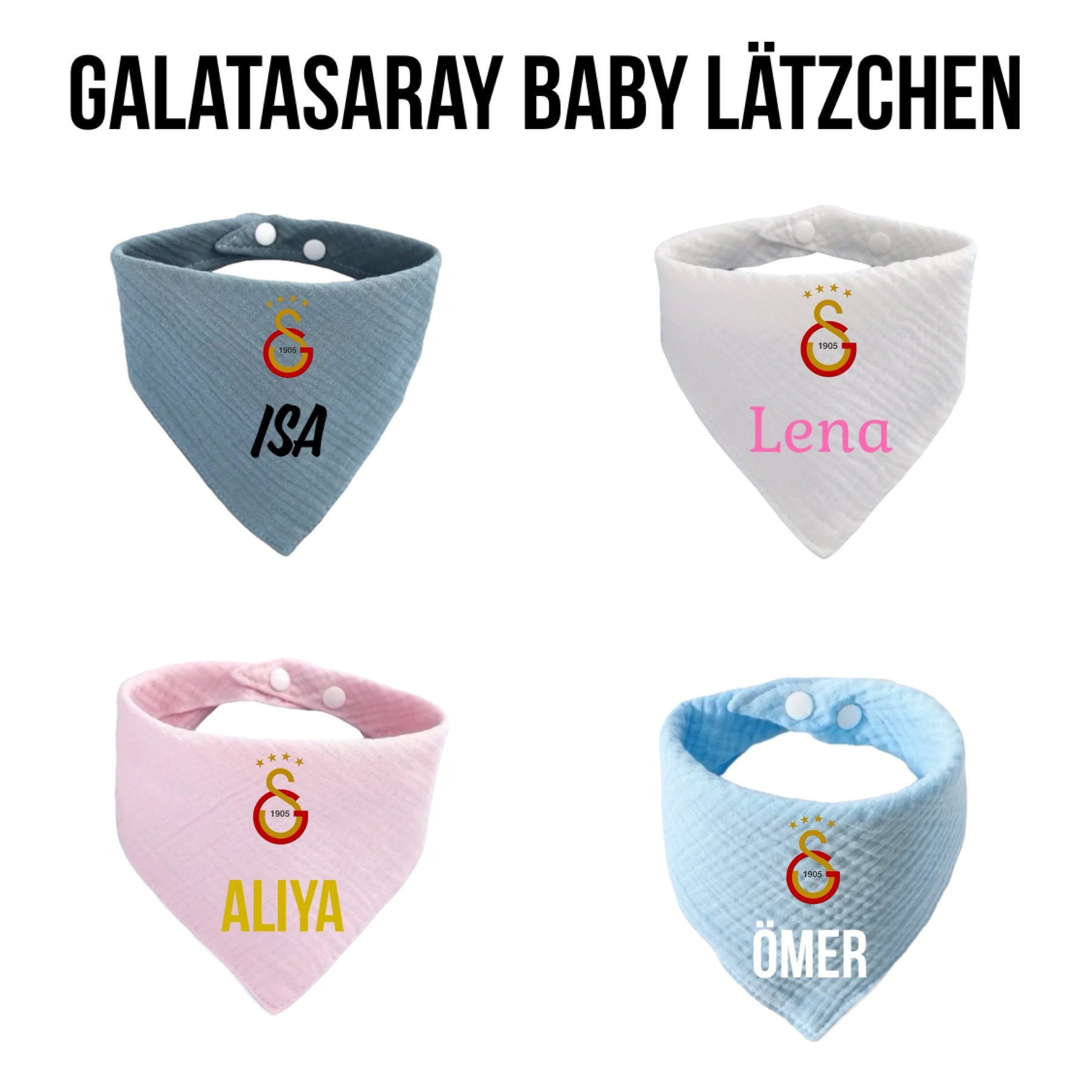 Galatasaray Baby Lätzchen von Etsy - ShopbyhandmadeShop