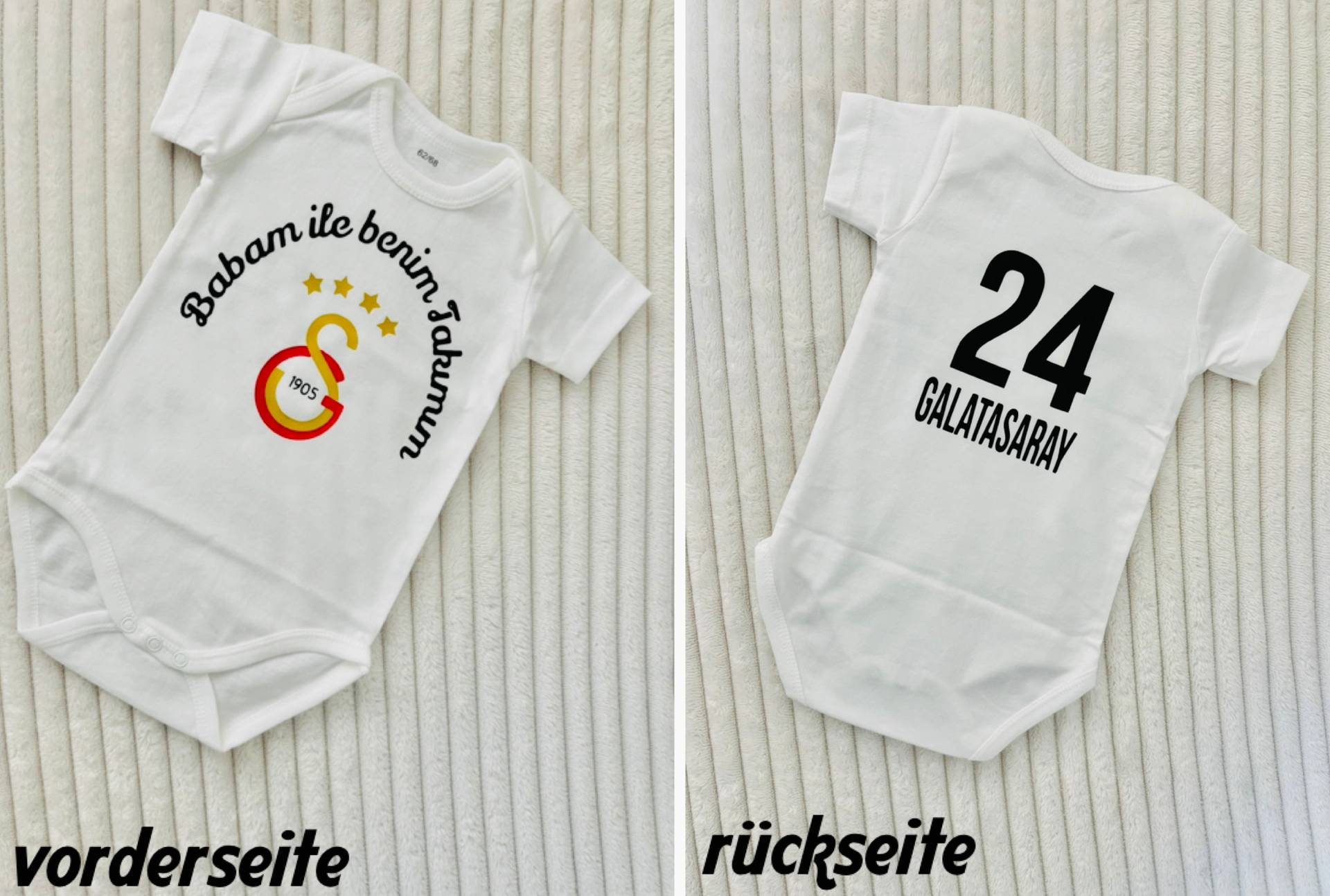 Galatasaray Babybody Personalisiert Mit Rückseite von Etsy - ShopbyhandmadeShop