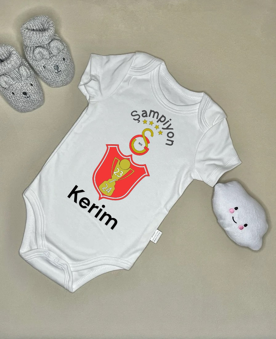 Galatasaray Sampiyon Babybody Personalisiert von Etsy - ShopbyhandmadeShop
