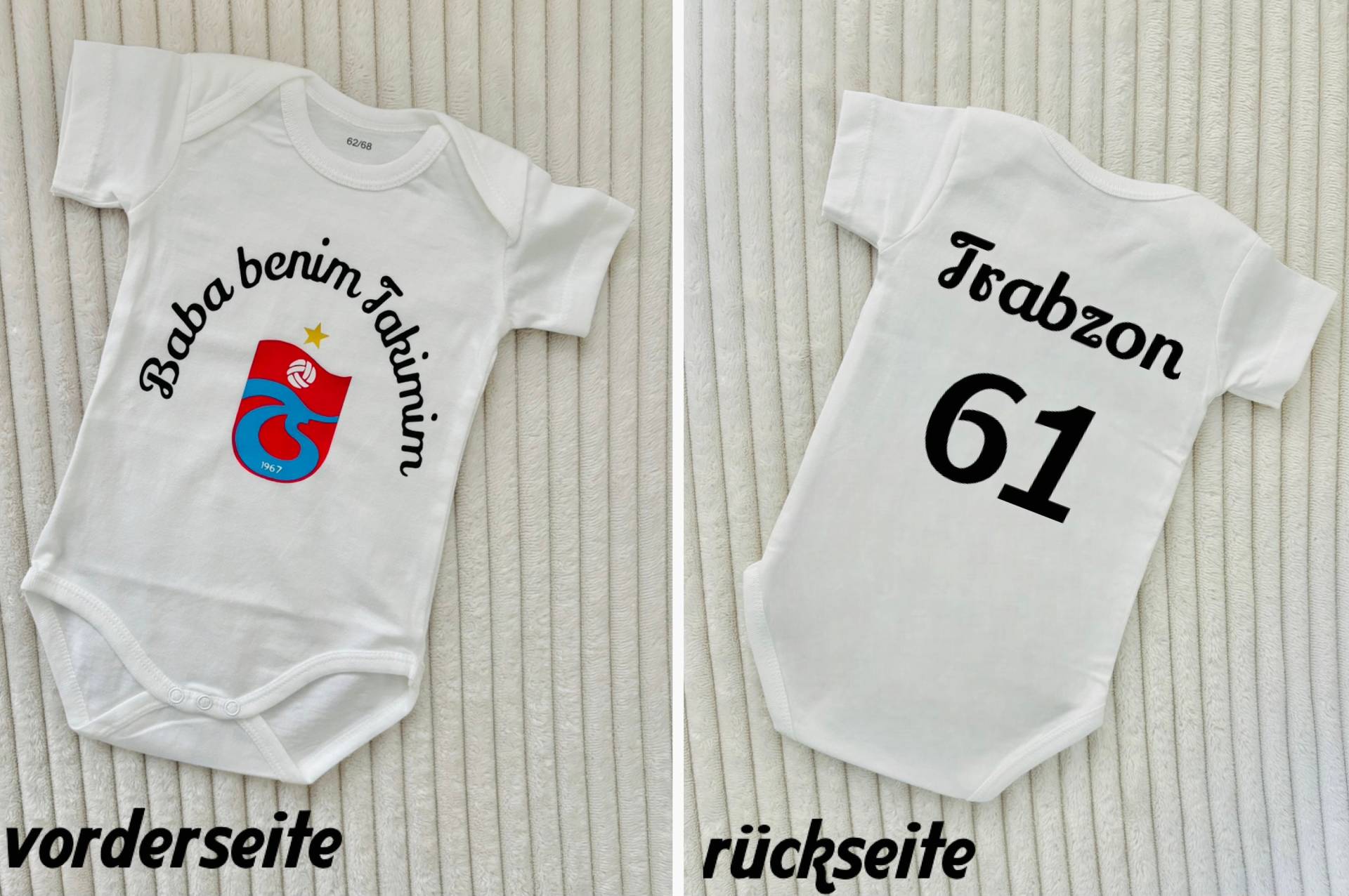 Trabzonspor Babybody Personalisiert Mit Rückseite von Etsy - ShopbyhandmadeShop