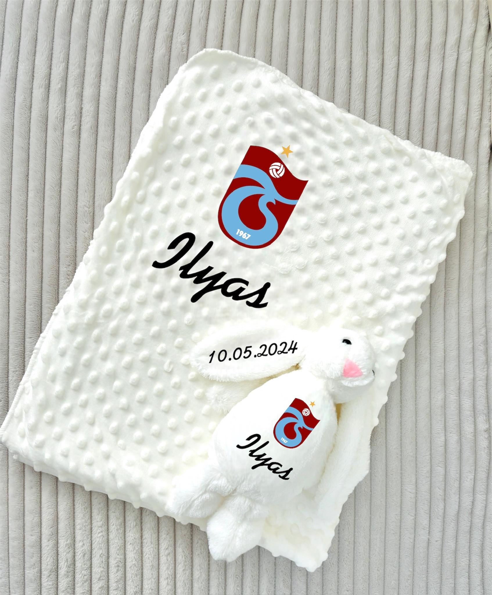 Trabzonspor Babydecke Mit Kuscheltier Hase, Plüschtier Hase von Etsy - ShopbyhandmadeShop