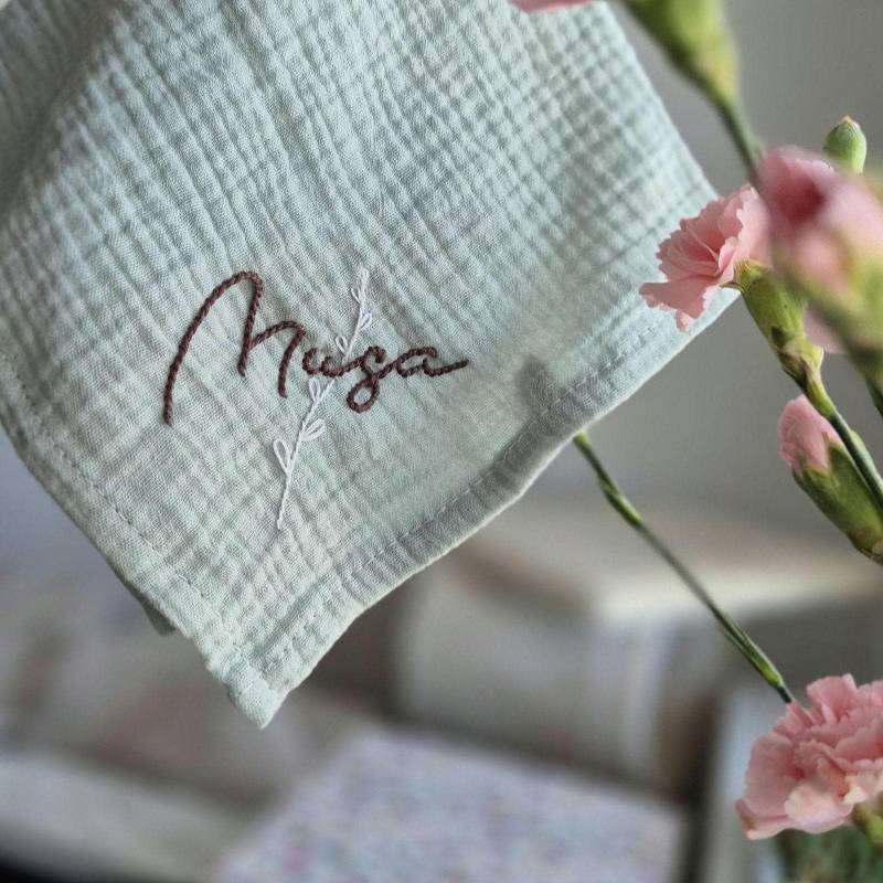 Schnuffeltuch Mit Name/ Personalisiert in Rosa/ Khaki/ Mint/ Musselintücher/Babykuscheltuch/Kuscheltuch/Schmusetuch Stern Kissen von Etsy - Shopbynoona