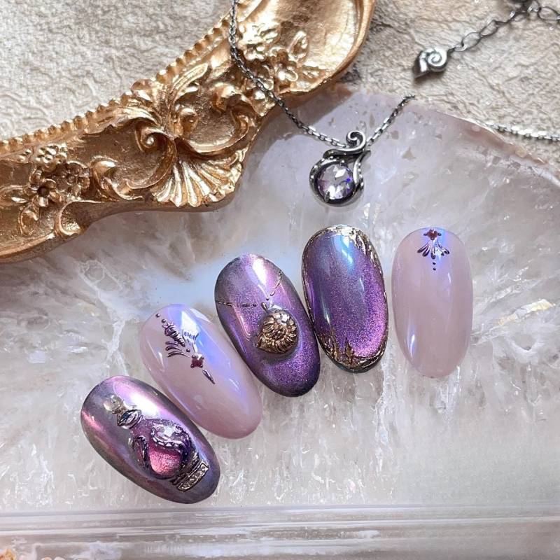 Chrom Lila Drücken Sie Auf Die Nägel, Aura Verlaufsnägel, Metallic Spiegelnägel, Elegante Mandelnägel, Handgemachte Nägel Chrom Lila Drücken Sie Auf Die Nägel, Aura Verlaufsnägel, Metallic Spiegelnägel, Elegante Mandelnägel, Handgemachte Nägel von Etsy - SieglindeCrafts