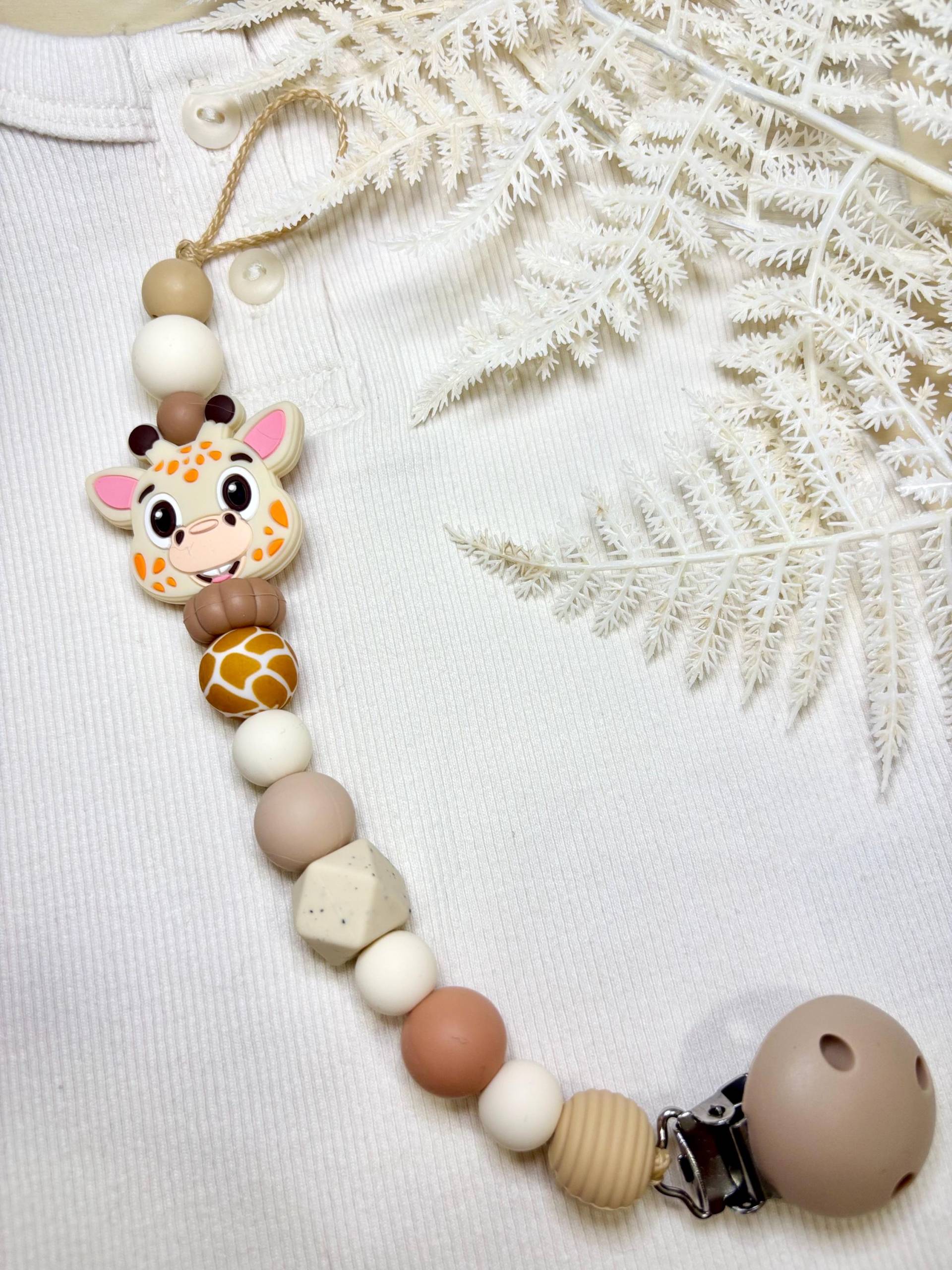 Schnullerkette Giraffe , Personalisiert, Aus Silikon, Geschenk Zur Geburt von Etsy - Silisoulkids