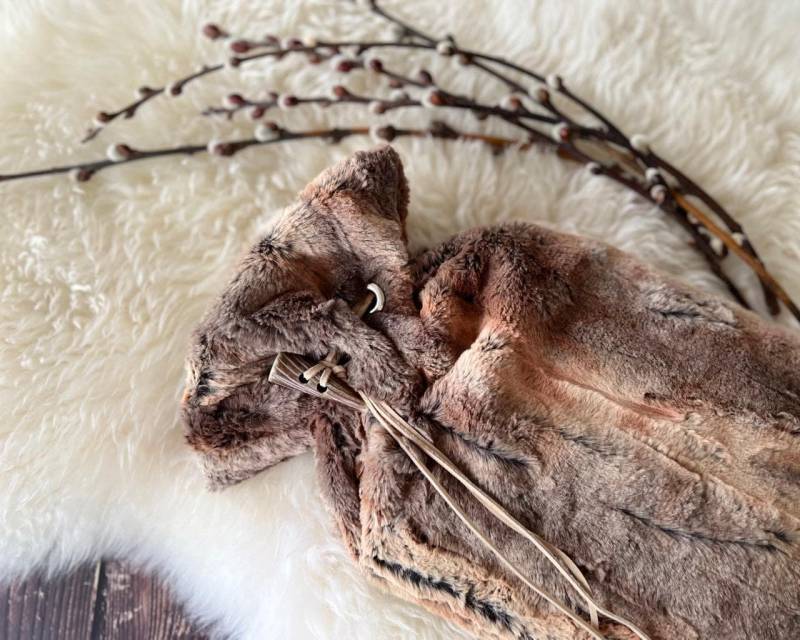 Luxe Kunstpelz-Wärmflaschenbezug - Amber Fox | Nur Bezug von Etsy - SilkenFineGoods