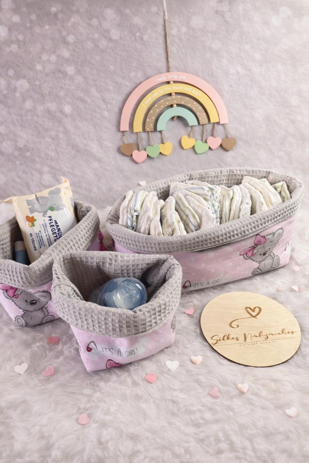 Utensilo, Wickeltisch Organizer, Geschenk Zur Geburt, Aufbewahrungskorb Fürs Kinderzimmer Utensilo, Wickeltisch Organizer, Geschenk Zur Geburt, Aufbewahrungskorb Fürs Kinderzimmer von Etsy - Silkesnaehzauber