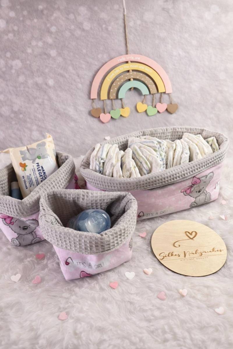 Utensilo, Wickeltisch Organizer, Geschenk Zur Geburt, Aufbewahrungskorb Fürs Kinderzimmer Utensilo, Wickeltisch Organizer, Geschenk Zur Geburt, Aufbewahrungskorb Fürs Kinderzimmer von Etsy - Silkesnaehzauber