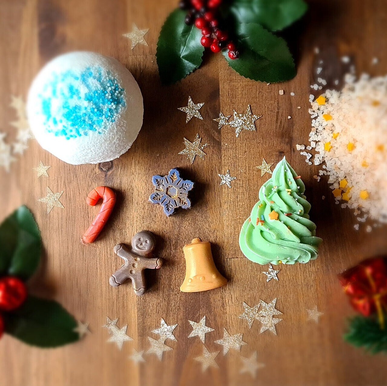 Weihnachts-Geschenk Set Natürliche Seifen Badekugel Badesalz Weihnachten Geschenk von Etsy - SilverPearlDesignCo