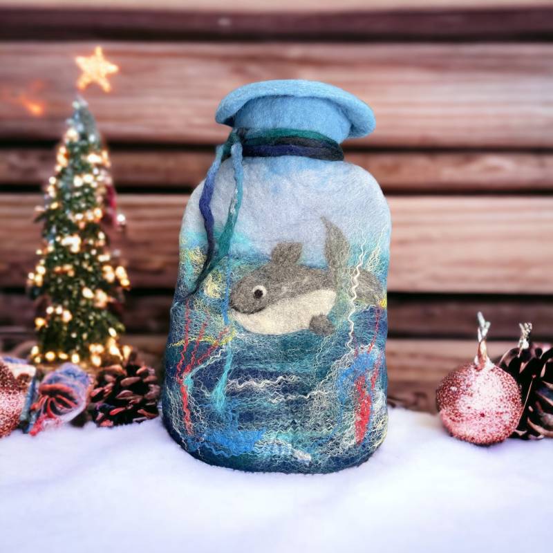 Wärmflasche Gefilzt Kleiner Walfisch Wärmflasche Gefilzt Kleiner Walfisch von Etsy - SilviaJacobyWirth