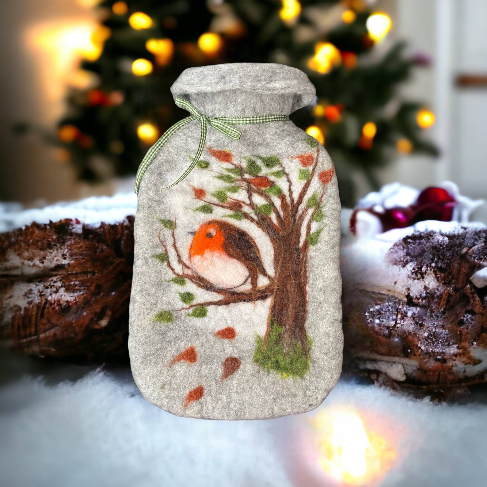 Wärmflasche Gefilzt Rotkehlchen Im Herbst Wärmflasche Gefilzt Rotkehlchen Im Herbst von Etsy - SilviaJacobyWirth