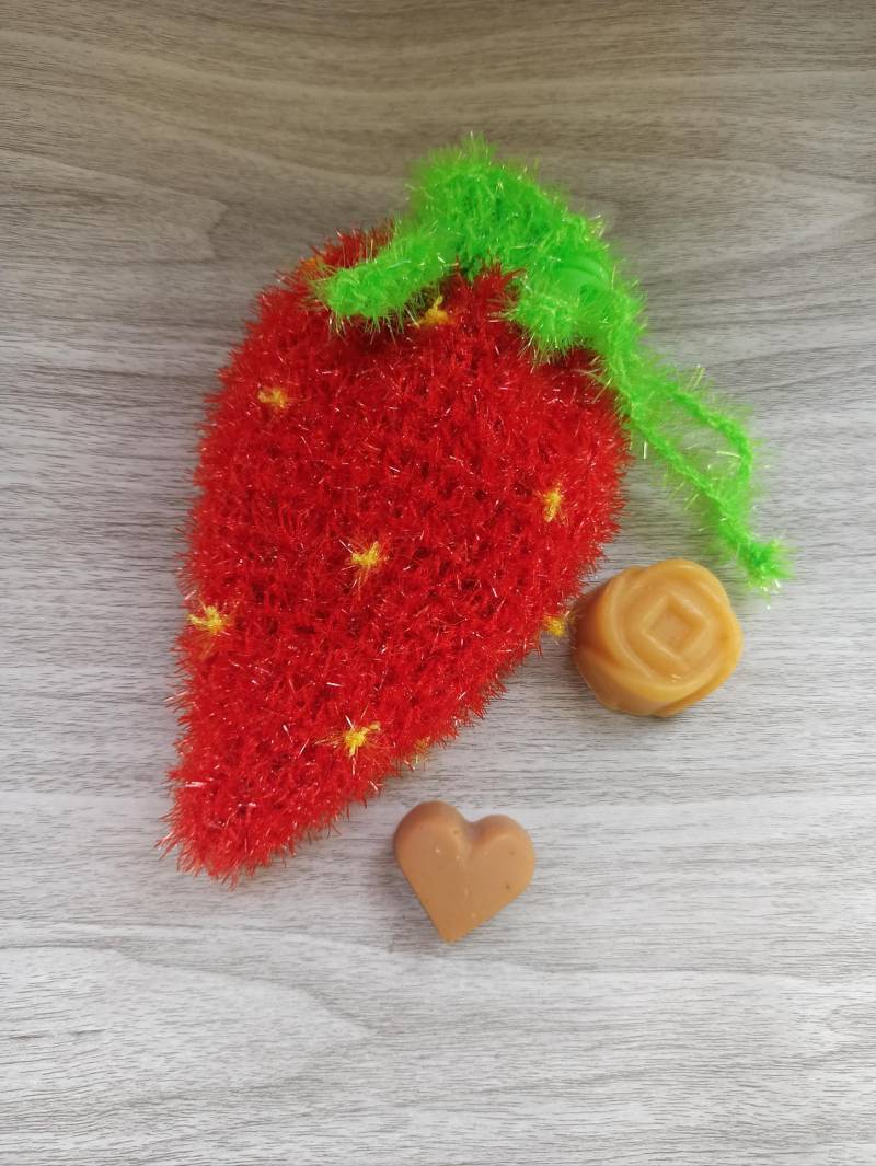 Seifenbeutel - Erdbeere von Etsy - SimoneNESY